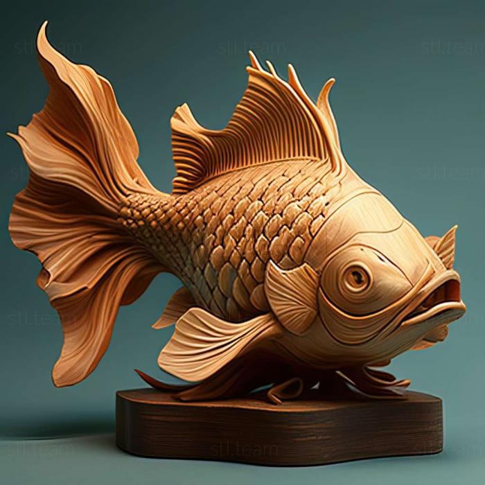 3D model London shubunkin fish (STL)